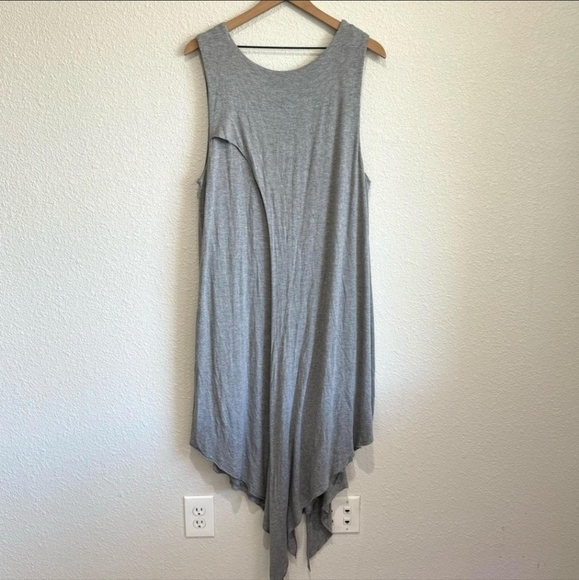 Soft Surroundings Gray Maxi Size XS Lagenlook Draped‎ Pointy  Asymmetrical Boho - Picture 1 of 9